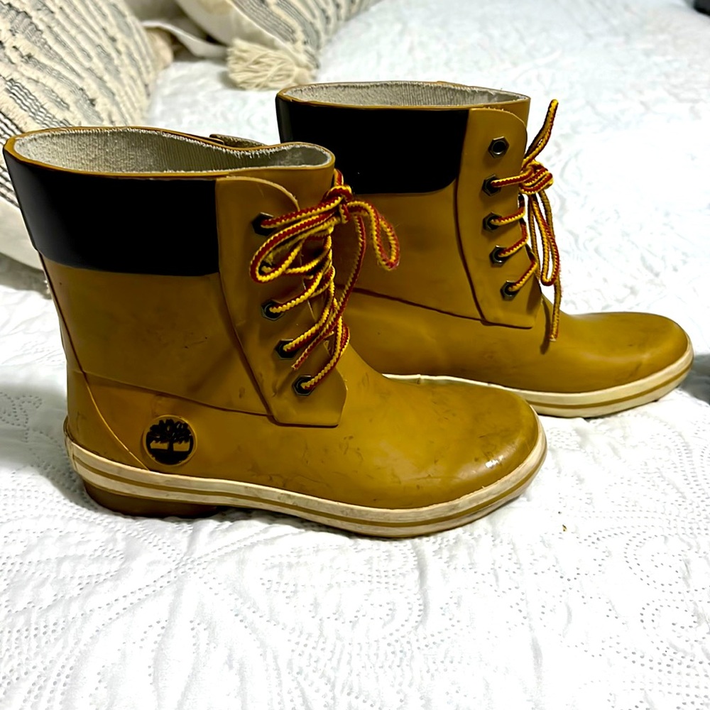 Timberland rain boots little boy 13